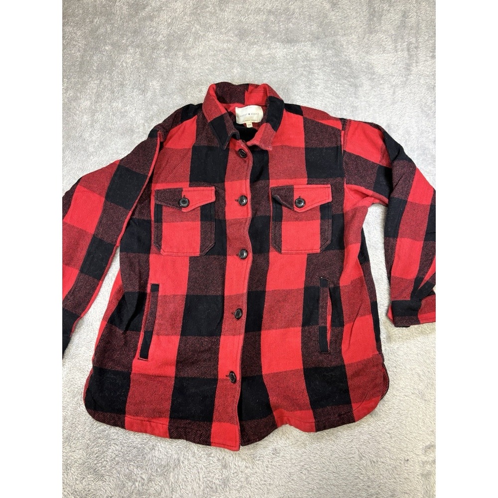 Lucky Brand Shacket Shirt Jacket Unisex M Plaid Oversized Style, 0754